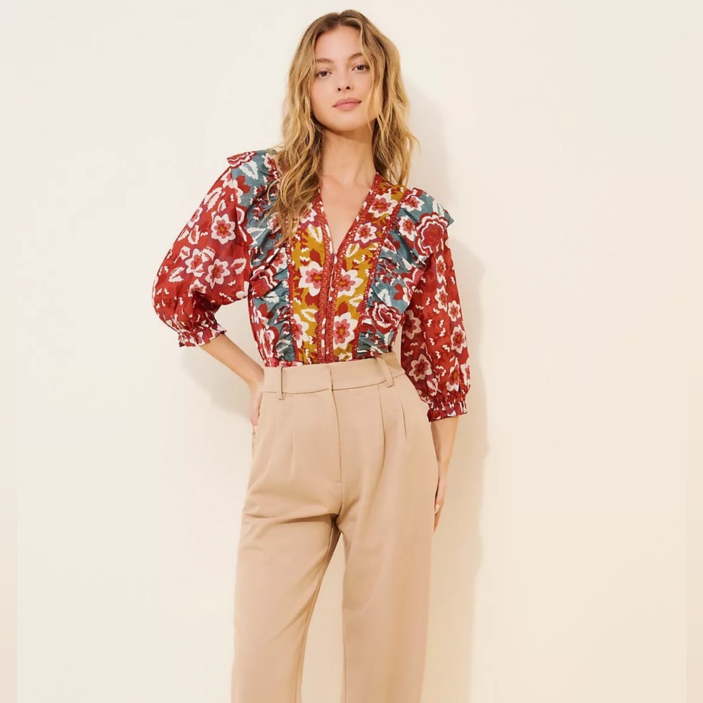 FARM Rio Floral Puff Sleeve Bodysuit - Picture 3 of 7